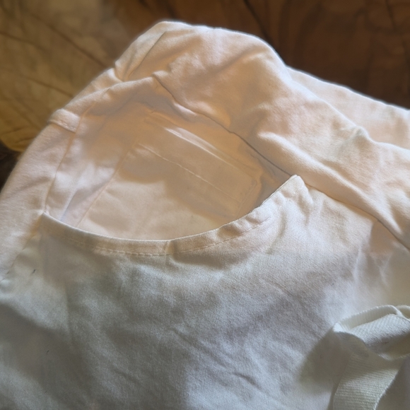 White linen Drawstring Pant - Picture 7 of 12